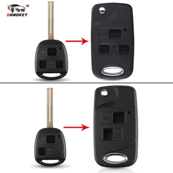 

Dandkey For Lexus GX470 RX350 ES300 RX300 RX400h SC GS LS Modified 2/3 Button Flip Key Shell Blank Key Case Fob Replacement