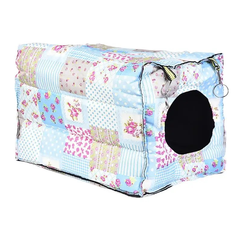 

Pet Squirrel Bed Nest Printing Hamster House Cage Accessories Mini Animals Hamster Bed Cotton Pet Nest Soft Hamster House