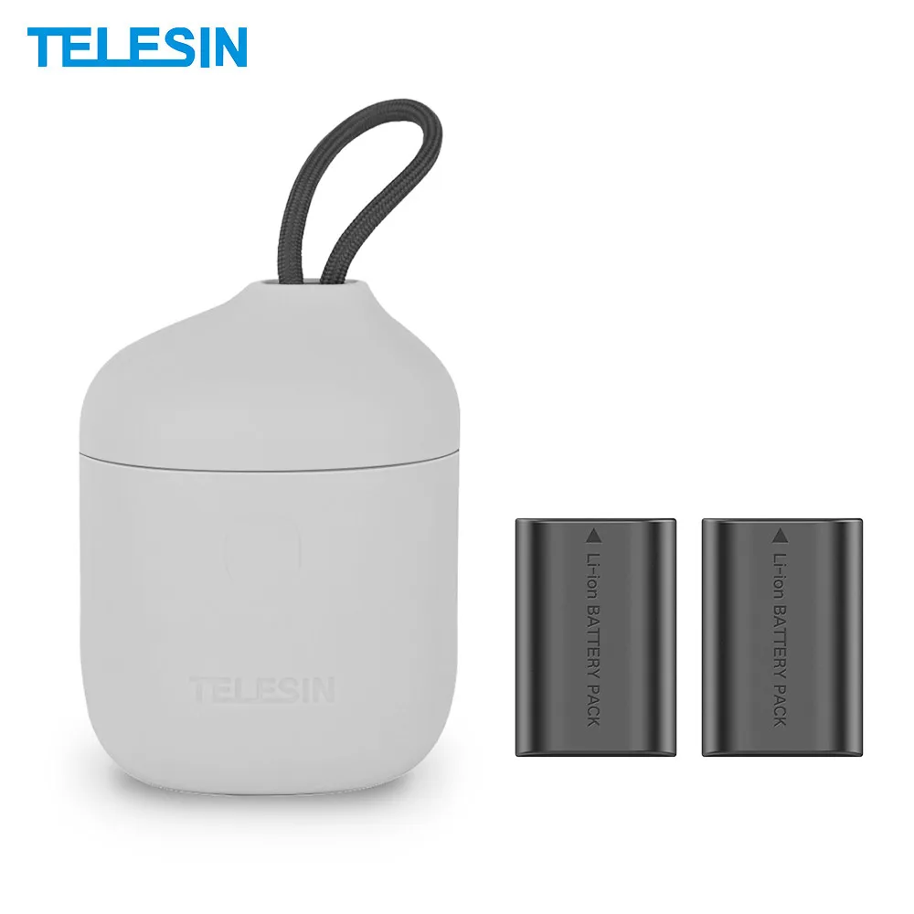 

TELESIN 3 In 1 Camera Battery Charger w/ SD Card Reader Storage Carrying Function Portable Charging Box Case for LP-E6 for Canon