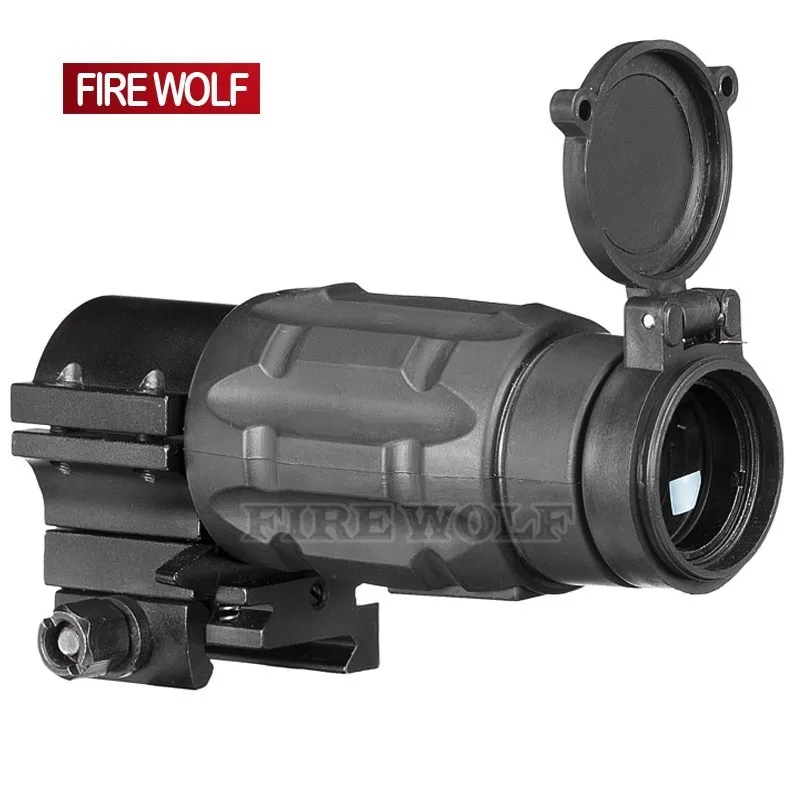 

Tactical Hunting Optic Sight Gun Holographic Scope AP Style 3X Magnifier Rifle Scope With QD Twist RIS Weaver Mount telescope