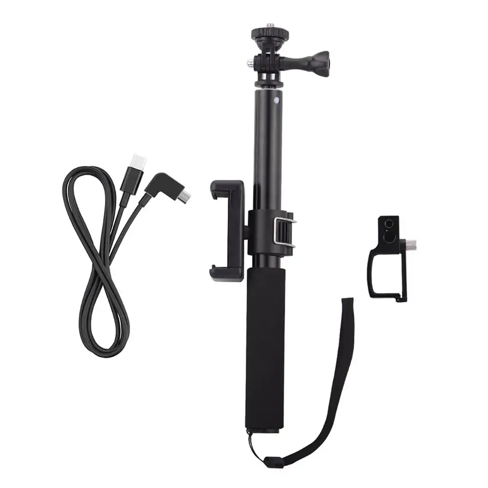 

Traveling Portable Selfie Stick Extension Aluminum Alloy Rod Type-C Extension Cable Data Cable Set For Android For Iphone