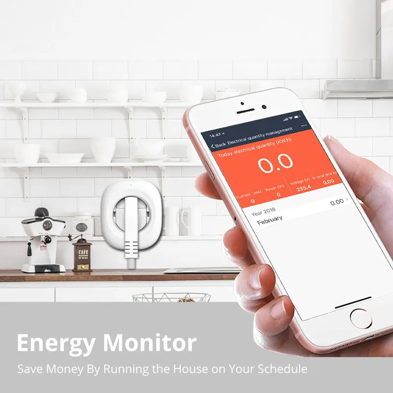 UK US EU WiFi Smart Socket Power Plug Outlet Remote Control Energy Monitor Works with Amazon Alexa Google Home No Hub Required