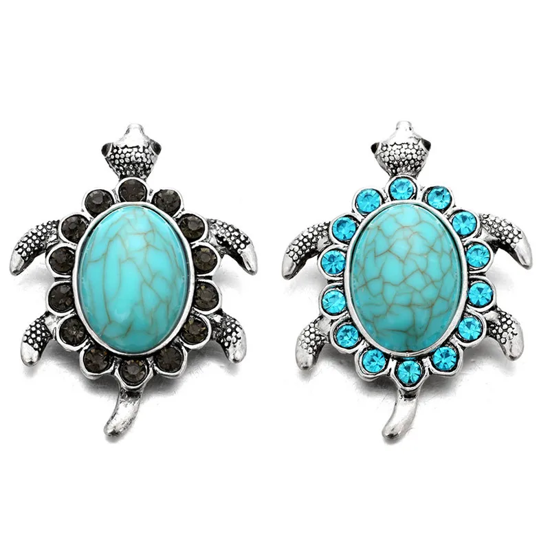 10 шт./лот 18 мм Черепаха Кнопка со стразами для браслет Мода DIY ювелирные изделия браслеты с подвесками часы для женщин