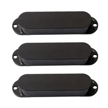 Комплект из 3 предметов, черный Stratocaster запечатанный закрытый одновитковая Катушка Крышка звукоснимателя для ST/кв для электрогитары сингл катушка звукосниматель