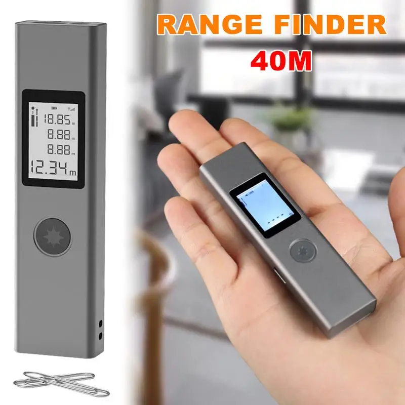 

Handheld Mini Rangefinder USB Charging Laser Distance Meter 40M Laser Tape Range Finder Diastimeter Measure Meter Test Tools