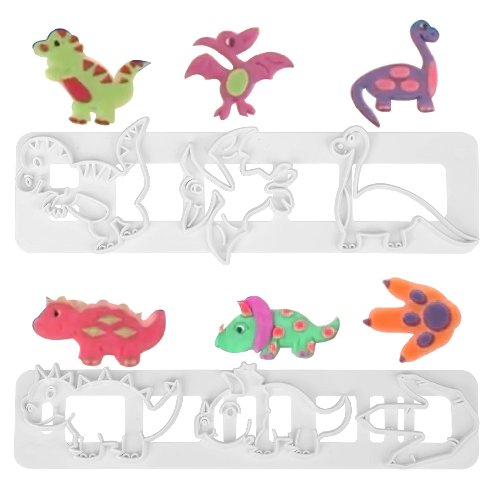 

2pcs/set Cookie Cuttter Dinosaur Baking Tools Cake Mold Fondant Chocolate Cake Decorating Tools Kitchen Baking Mold