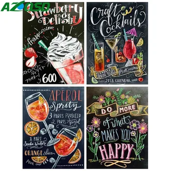 

AZQSD Full Drill Diamond Painting Scenic Blackboard Picture Rhinestones Diamond Embroidery Landscape 5D DIY Handmade Home Decor