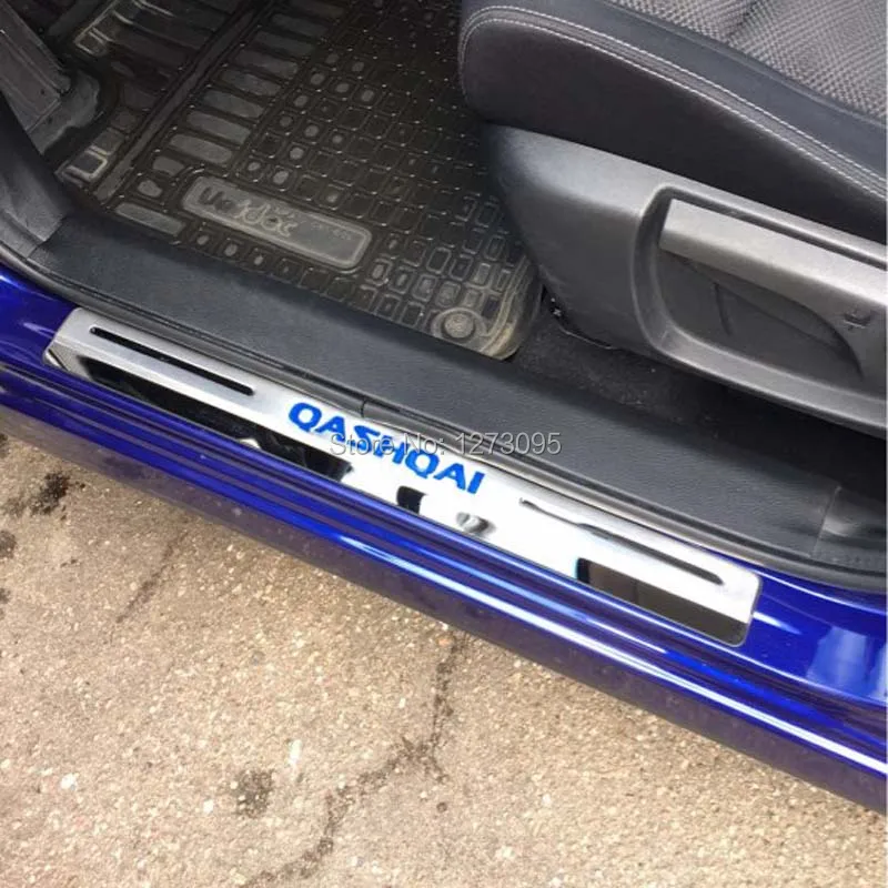 Накладка на порог из нержавеющей стали для Nissan Qashqai J11 2018 2019 2020|Хромирование| |