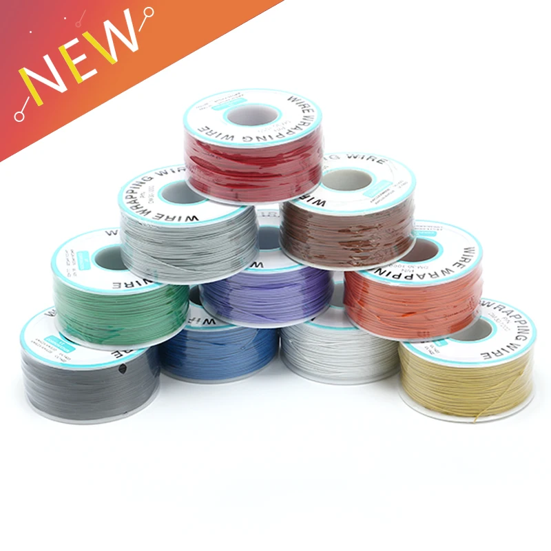 

One Roll 30AWG Wire Wrapping Wire, Tinned Copper Solid, PVC insulation Ok Wire Electrical Wire for Laptop Motherboard PCB Sold