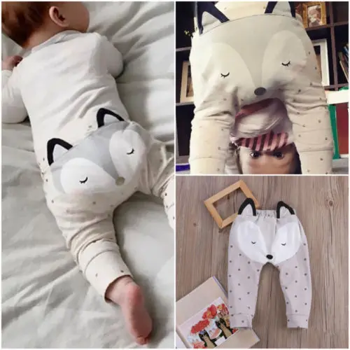 

UK Stock Newborn Baby Boys Girls Cartoon Bottom Pants Harem Panty Trousers