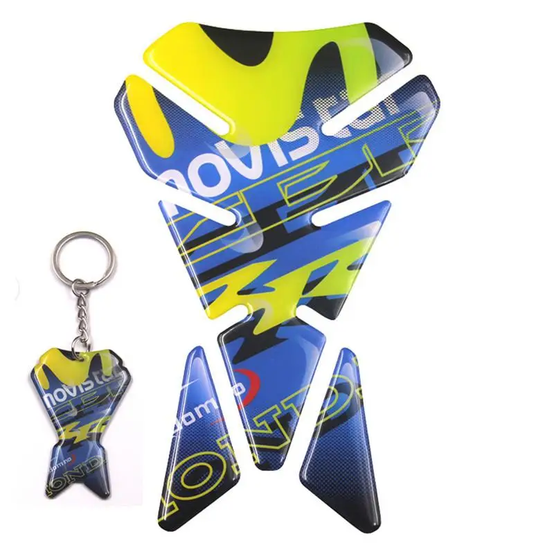 

3D Motorcycle Car Oil Fuel Tank Stickers Protector Cover Decal Fish Shaped Crystal Epoxy Motorcycle Racing Sticker Gift Keychain