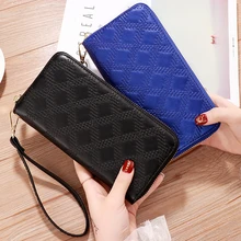 Single Zipper Bag Female Embroidered Ladies Wallet Long Clutch Bag Female Purse Multi-Card Package Tide Coin Purse Single Zipper Bag Female Embroidered Ladies Wallet Long Clutch Bag Female Purse Multi-Card Package Tide Coin Purse