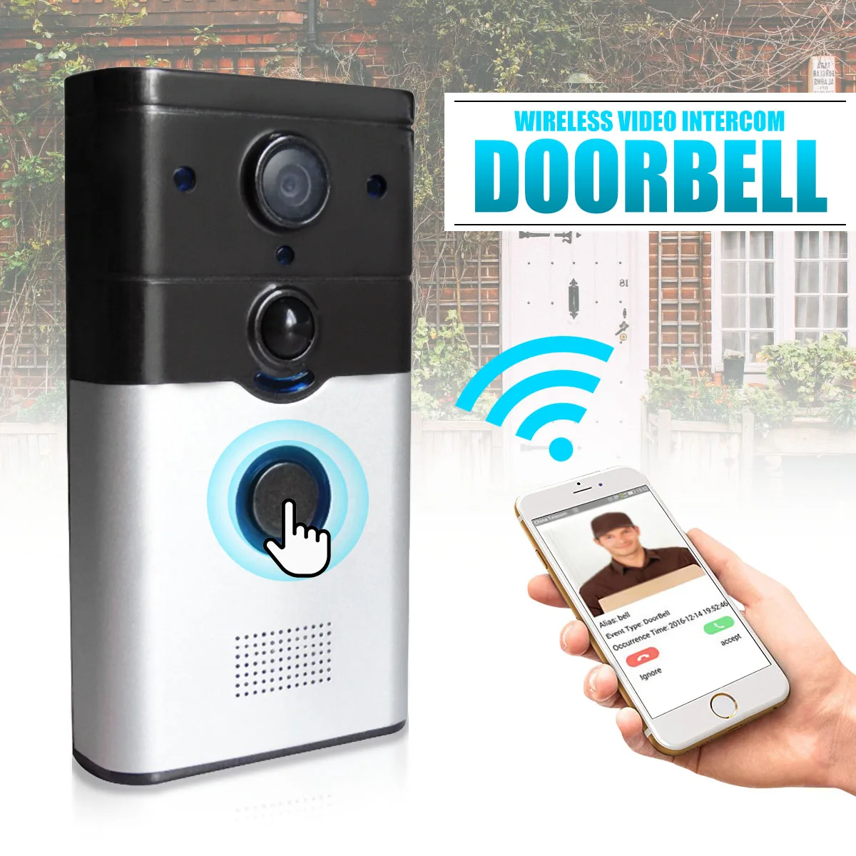 

NEW Safurance HD WIFI Wireless Smart Doorbell Camera Video Monitor Night Vision Two Way Talk Door Intercom Home Security
