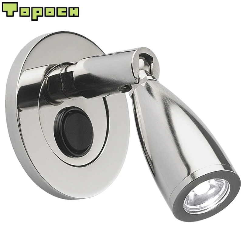 

Topoch Reading Lights above Bed with On/Off Switch Driver Discrete with Base Directional Head Soft Light No Glare Chrome Finish