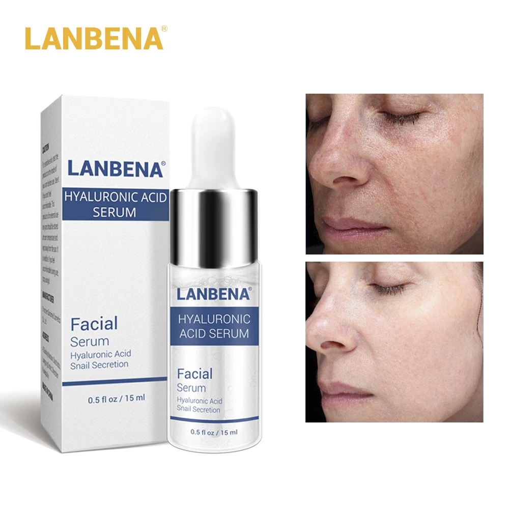 

LANBENA Hyaluronic Acid Serum Snail Essence Face Cream Moisturizing Repair Acne Treatment Whitening Antianging Winkles Skin Care