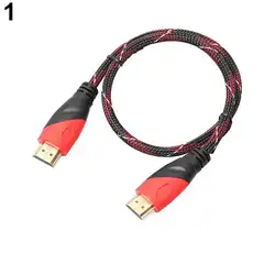 Высокая Скорость HDMI V1.4 Шнур кабель Full HD 1080 P нейлоновая сетка разъем для HDTV PS3 0,5 м 1,8 м 1 м 3 м 5 м 10 м 15 м