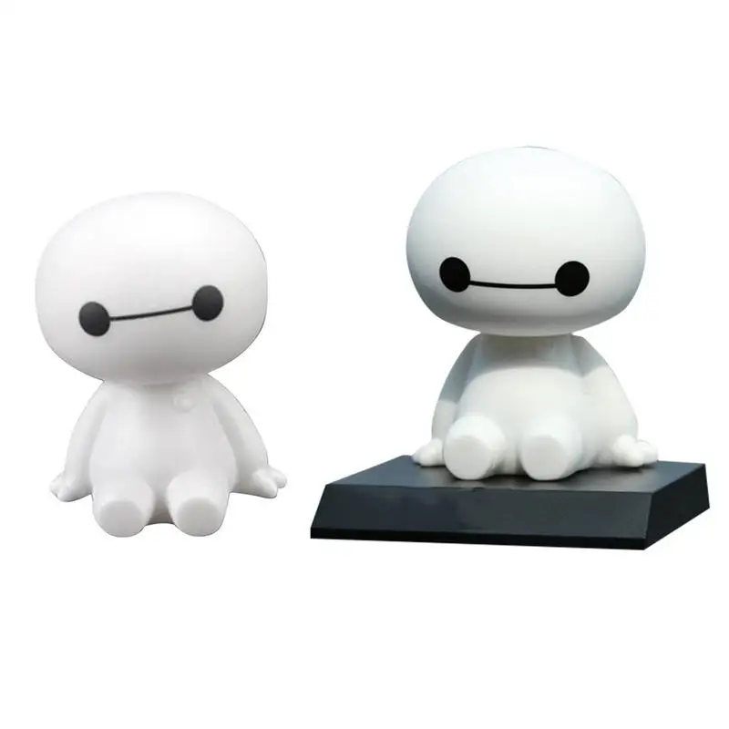 Мультяшный пластиковый робот Baymax качающаяся голова фигурка автомобиля
