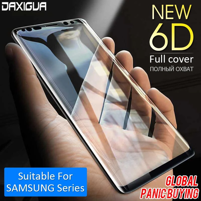 Curved Tempered Glass For Samsung Galaxy S8 S9 Plus Note8 Note9 Screen Protector Glass On For Samsung S8 S9 Edge Protection Film afbeelding