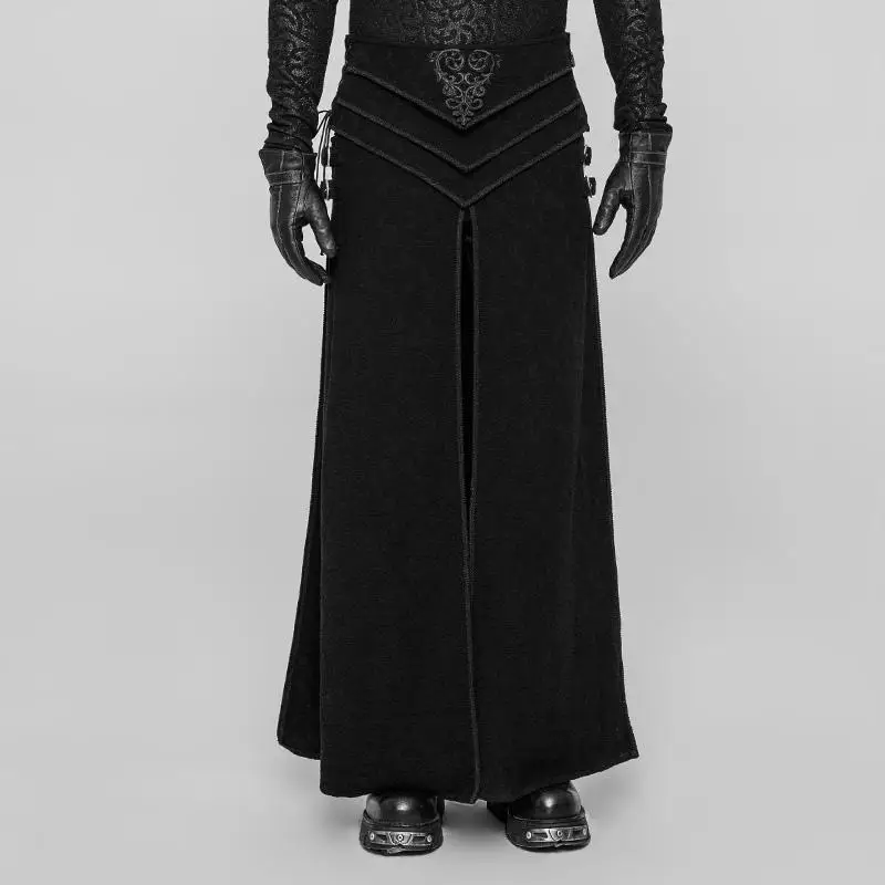 Панк Rave для мужчин гот с боковыми длинная юбка WQ-371BQM
