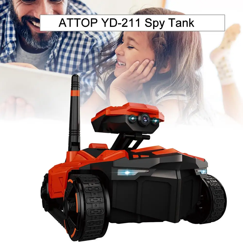 Радиоуправляемые игрушки для ATTOP YD 211 Радиоуправляемый танк с HD камерой Wi Fi FPV 0 3 МП