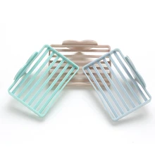 Бесшовный кожзам настенная подвесная мыльница коробка крепкая присоска мыльница с водоотводом держатель мыльница для ванной комнаты