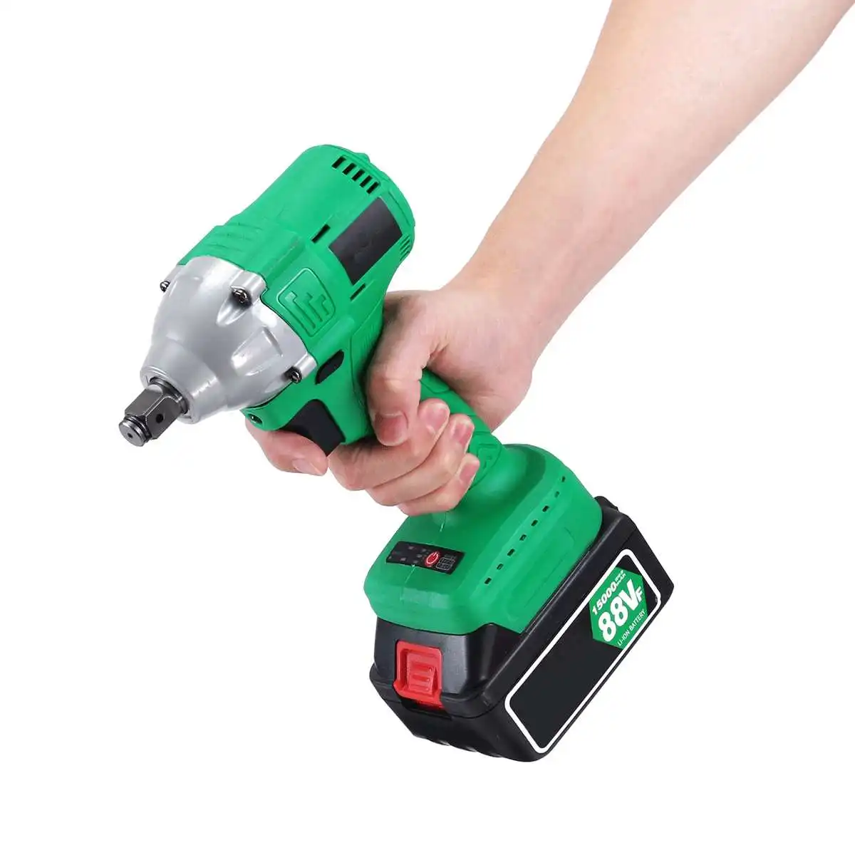 

2X 15000mAh Brushless Electric Impact Wrench 460 NM Big Torque 1/2inch Rechargeable Lithium Wrench Battery Home DIY Power Tool