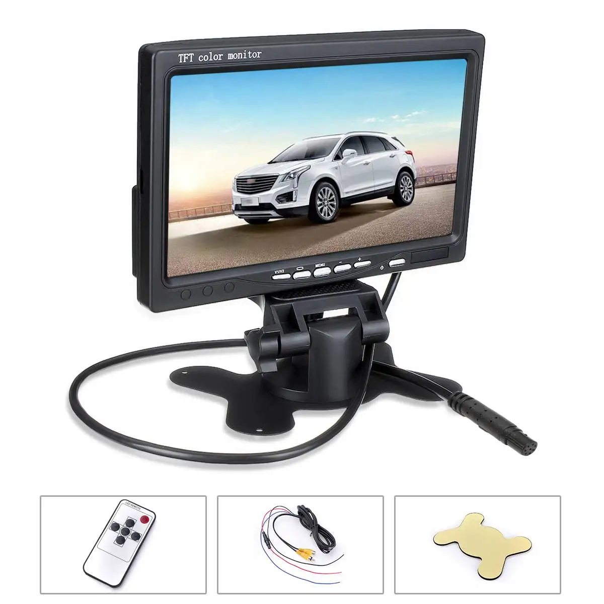 

Universal 12V 7 Inch TFT LCD Screen Car Monitor Rearview Screen For CCTV Reversing Rear View Backup Camera + Remote Control