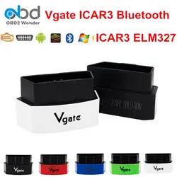 2019 Vgate Icar 3 elm327 Obd2 диагностический сканер Icar3 Bluetooth Авто Obdii считыватель кодов Поддержка всех Obdii OBD 2 протокола