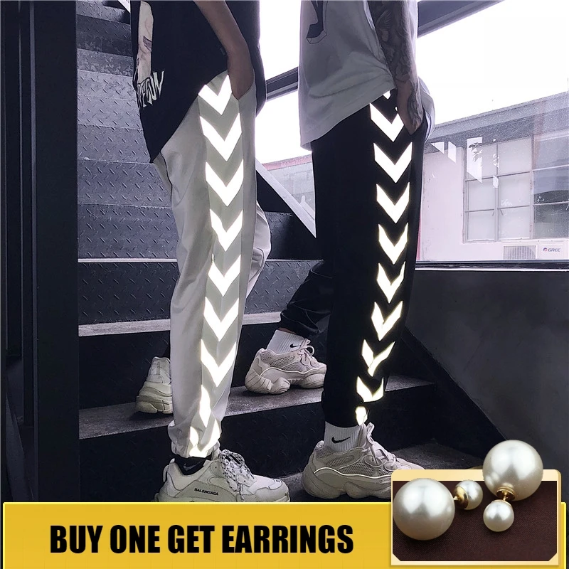 HOUZHOU Reflective Pants Women Harajuku Hip Hop Harem Lovers Pant Jogger Mujer Fashion Streetwear Sweatpants Loose Trousers Slim HOUZHOU Reflective Pants Women Harajuku Hip Hop Harem Lovers Pant Jogger Mujer Fashion Streetwear Sweatpants Loose Trousers Slim