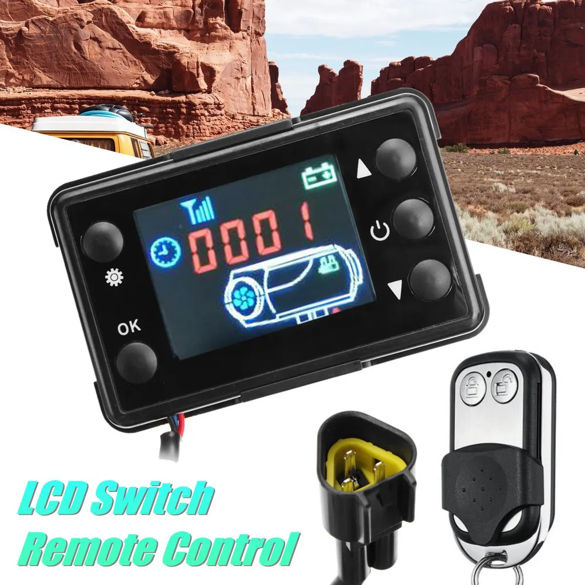Diesels Air Heater Accessories LCD Switch+Remote Control For Car Track