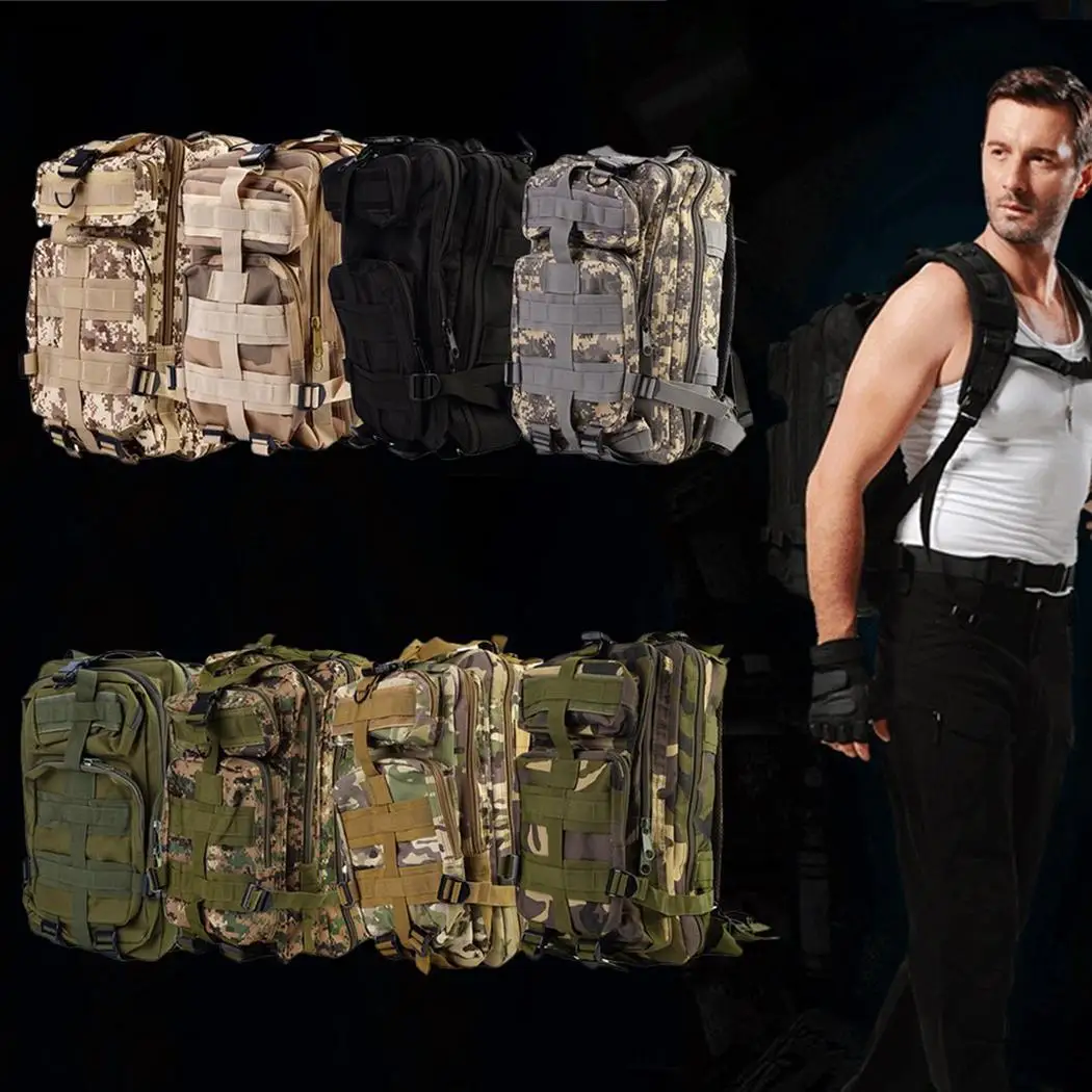 

Breathable Mesh Backing Unisex 30L Backpack Camping Hiking Trekking Zipper Solid Bag Outdoor Normal & Outdoor