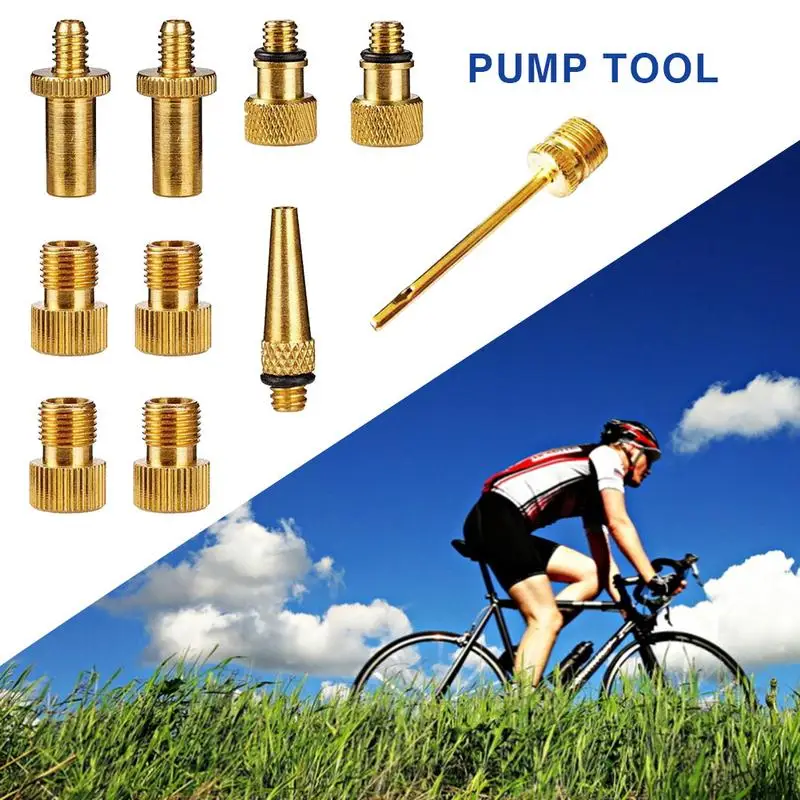 

Bicycle Valve Conversion Nozzle Pump Tool Convert Copper Bike Air Adaptor Adapters Wheels Gas Nozzle Tube Tool Air Nozzle Cap