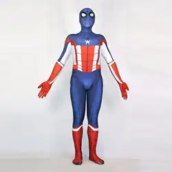 Человек паук колготки для новорождённых косплэй костюм Zentai Капитан Америка Супергерой Боди Комбинезоны вечерние Хэллоуин