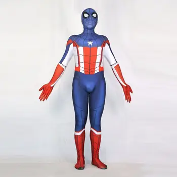 

Spiderman Tights Cosplay Costume Zentai Captain America Spider Man Superhero Bodysuit Suit Jumpsuits Halloween Party Porp