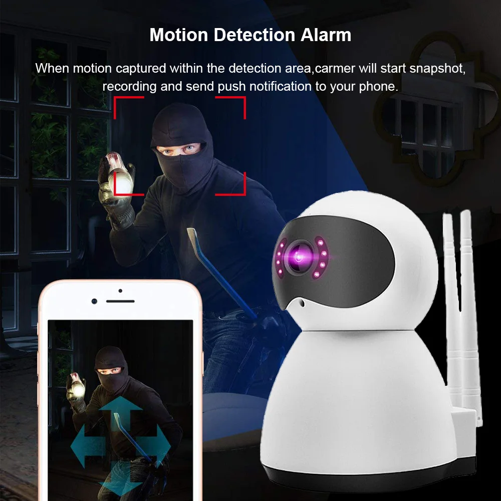 

HD 1080P Home Security IP Camera Wireless Surveillance Video Two Way Audio Mini Wifi Cam Night Vision CCTV Camera Baby Monitor