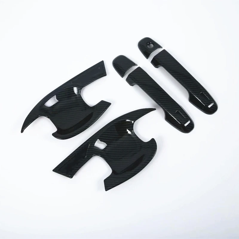 Black ABS Front Door Bowl Cover Trim+Handle Trim Set fits for To-yota C-HR 2016-2018 auto accessories | Автомобили и мотоциклы