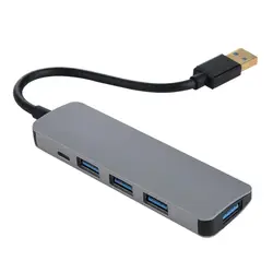 USB C 3,0 к USB 3,0 thunderbolt 3 адаптер для Apple Macbook Google Chromebook Pixel samsung TabPro S адаптер док-станции