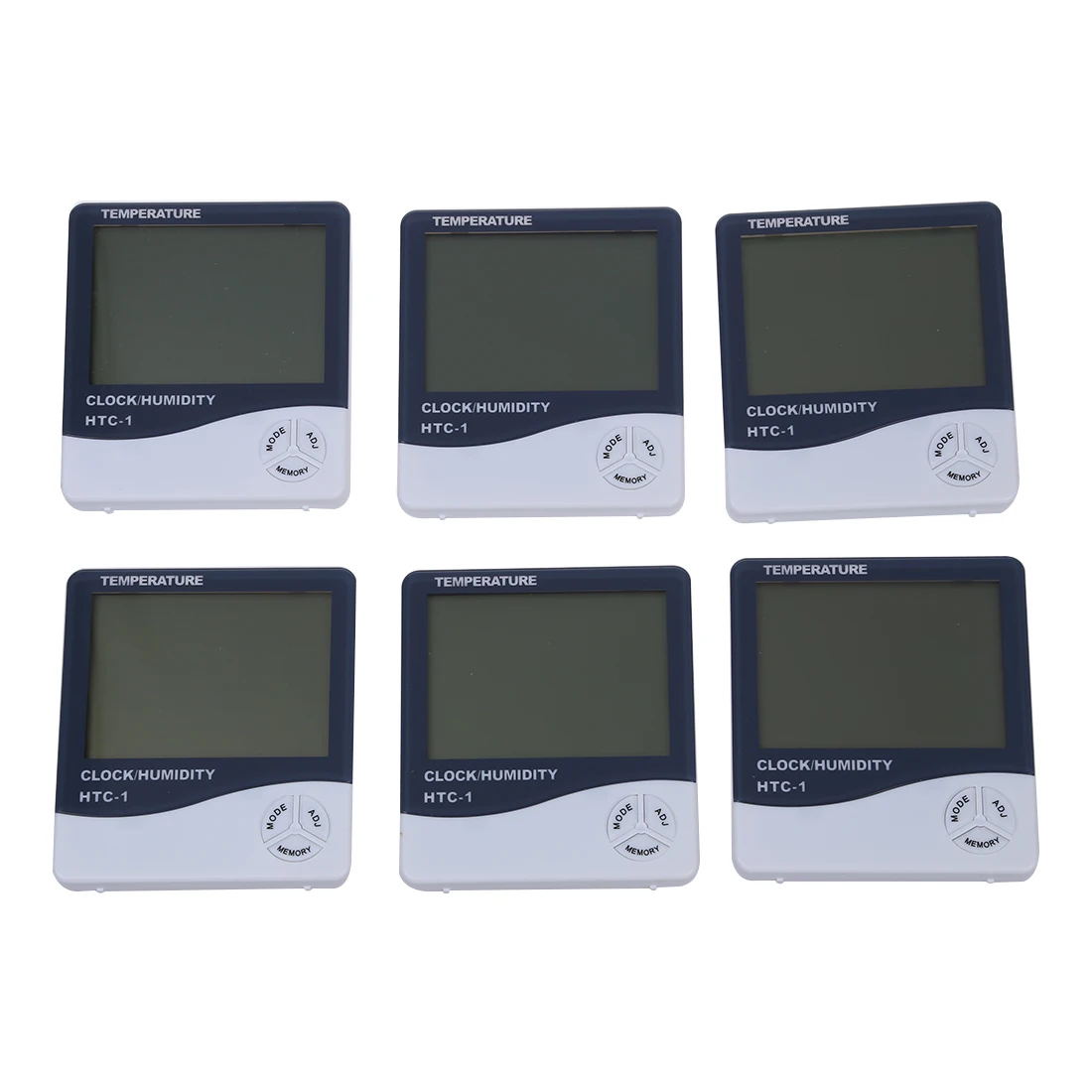 

Thermometer - 6 pieces of LCD Display Digital Thermometer Hygrometer Temperature measuring humidity indicator with Time Clock