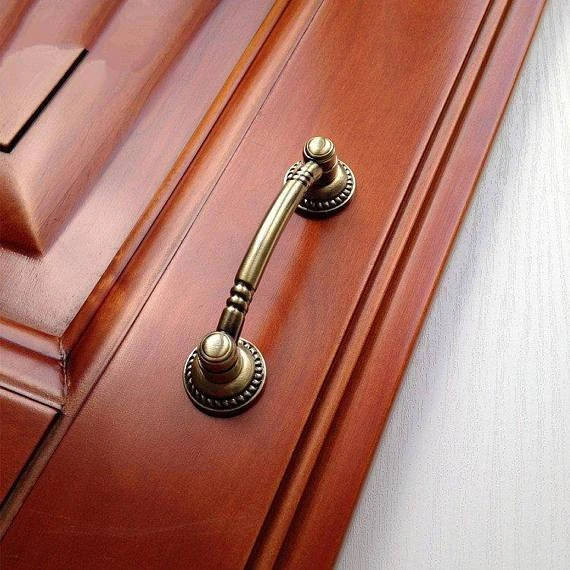 2.5 3.75 Drawer Pull Handle Antique Brass Copper Cabinet Door