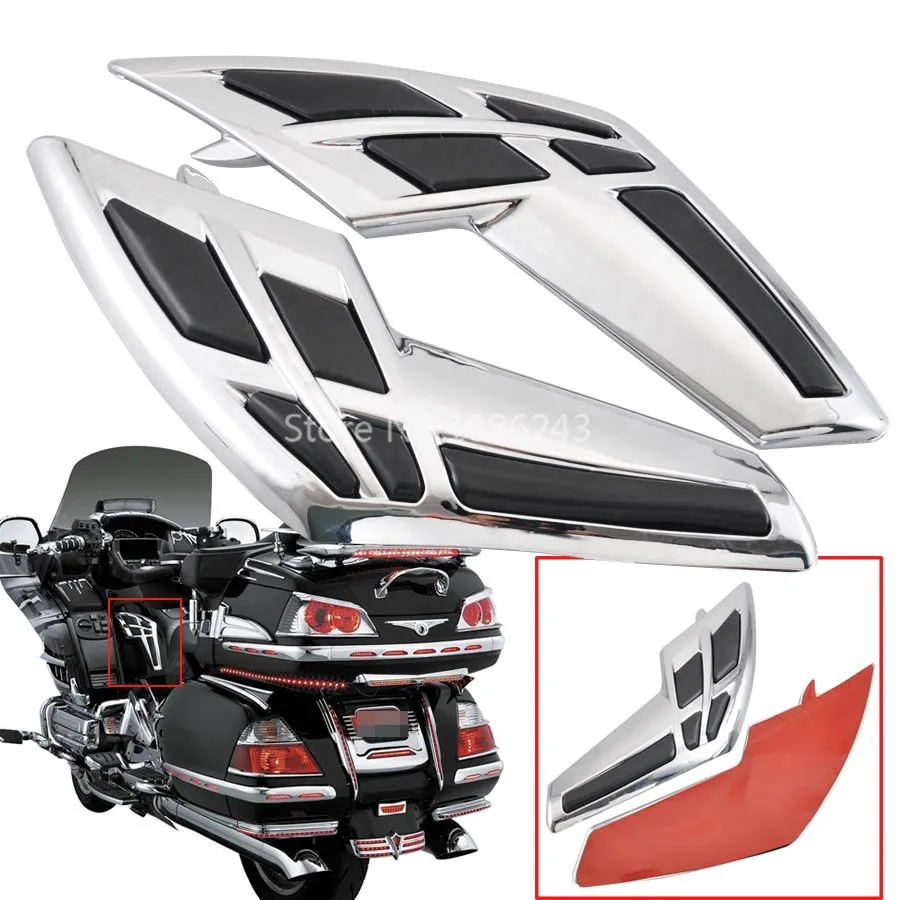 Chrome ABS Fairing Tank Trim With Knee Pads For Honda Goldwing 1800 GL1800 01-11