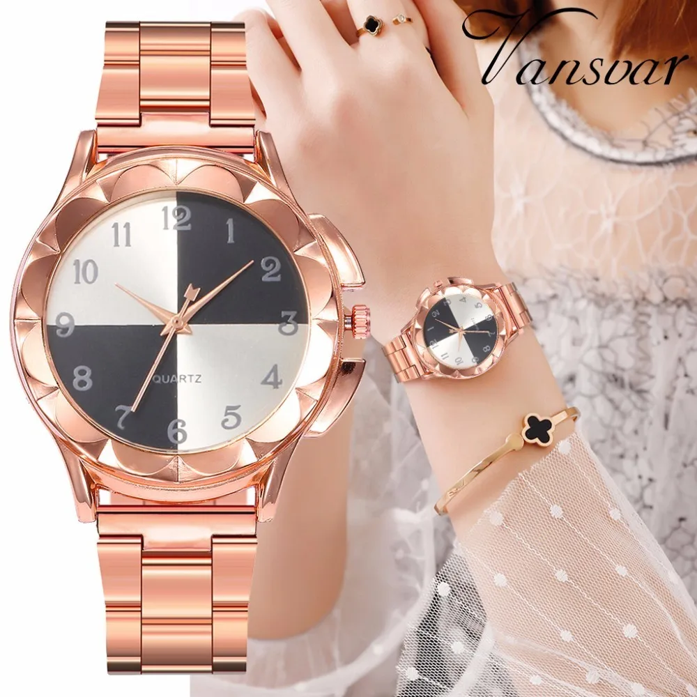 2020 New Luxury Women Rose Gold Stainless Steel Colorful Dial Quartz Watch lvpa Fashion Ladies Unisex | Наручные часы