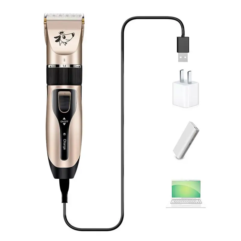  Pet Electric Clipper USB Hairdressing Set Dog Shaving Charging Electric Machine Cleaning Supplies D