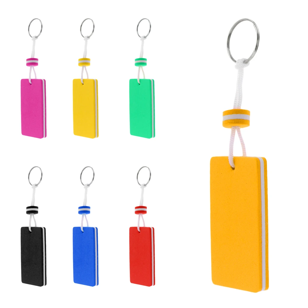 

1 Pcs Rectangle Marine Outboard Floating Key Ring Keychain Swimming Beach Sailing Kayak Fishing Accessories Keyrings