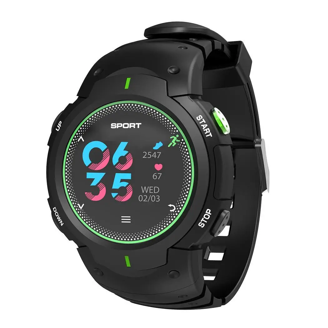 

Bluetooth Smart Watch Waterproof Sport Swimming Real-time Round TFT Android,IOS Heart 350mAh Rate Monitor