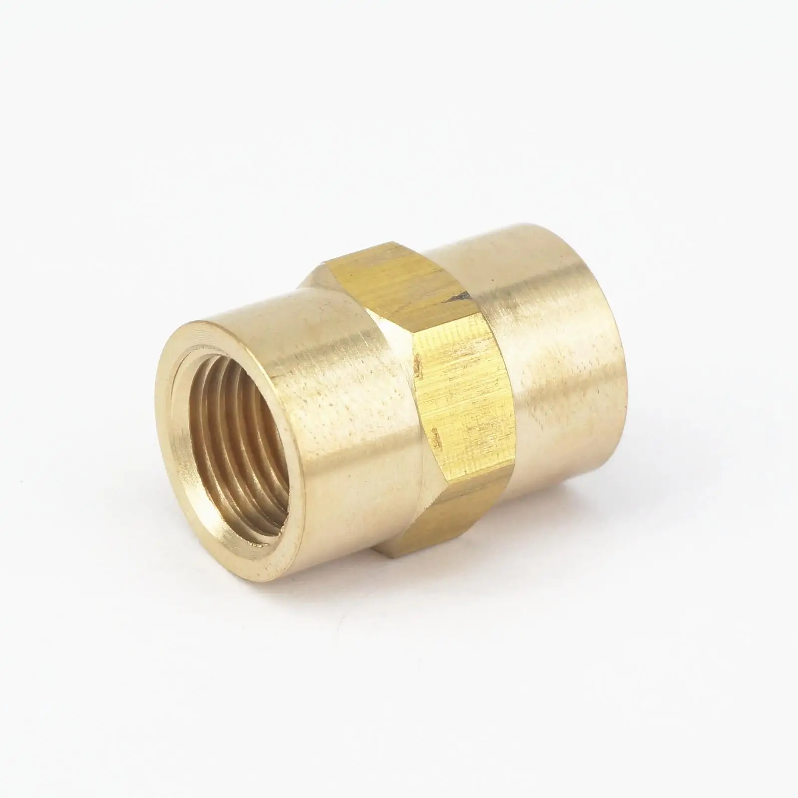Латунный штуцер для труб с шестигранной головкой 1/4 дюйма BSPT x NPT максимальным