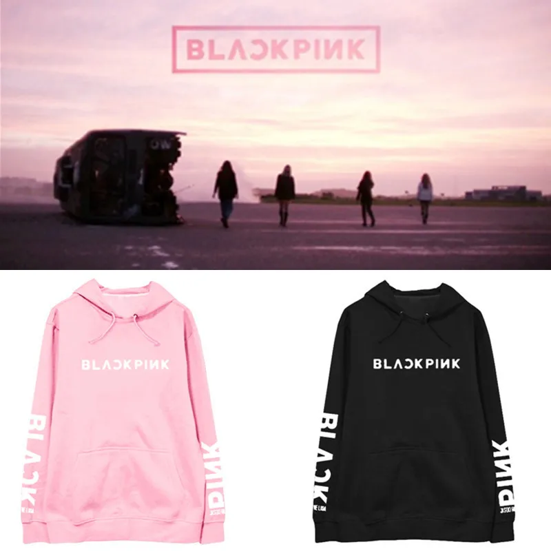 

Kpop BlackPink Pink Cotton Women/men casual hoodies autumn warm sweatshirt korean Hip Hop Fashion sweatshirt loose Women clothes