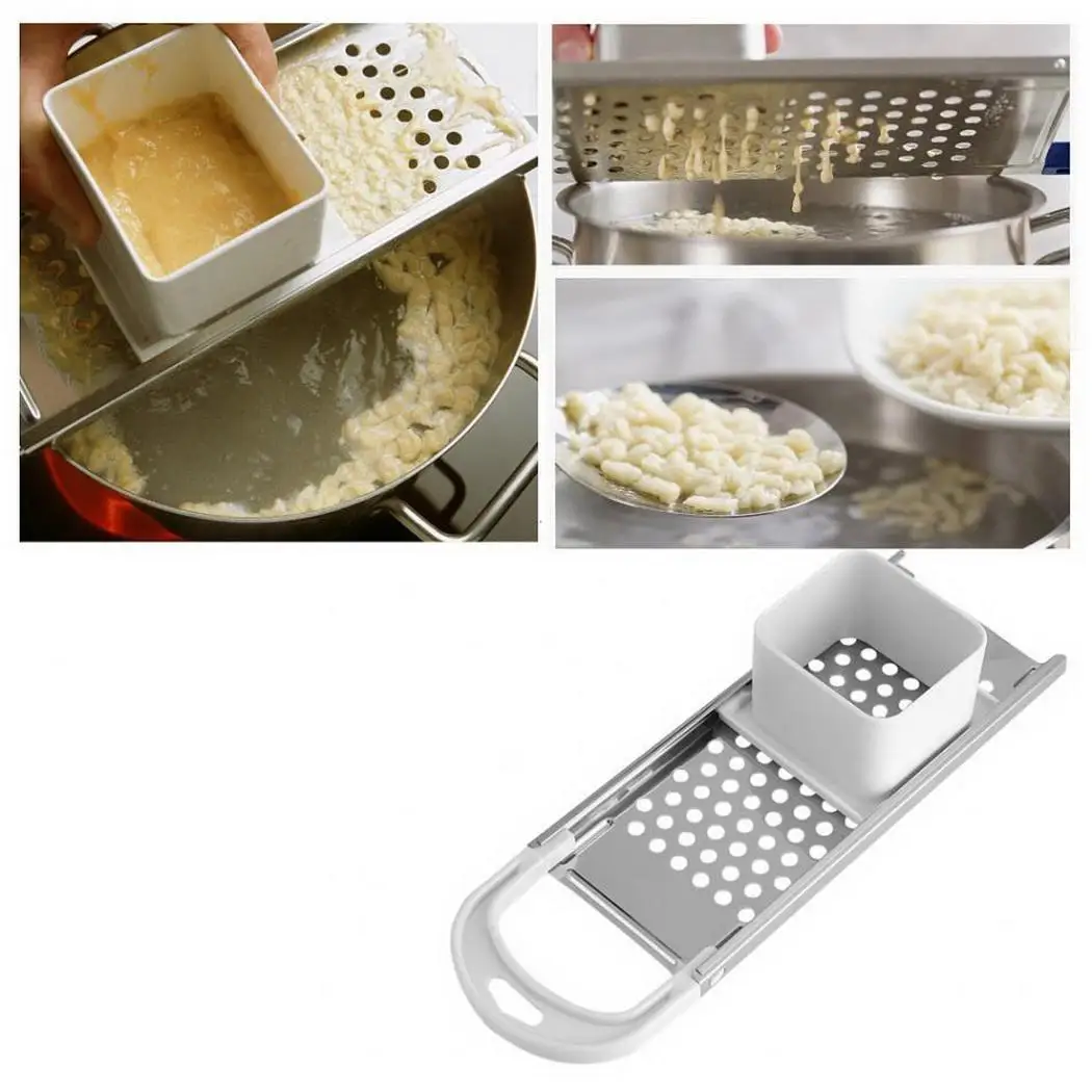 

Manual Noodle Spaetzle Making Tool Dumpling Pasta Kitchen Silver Cooking Tools