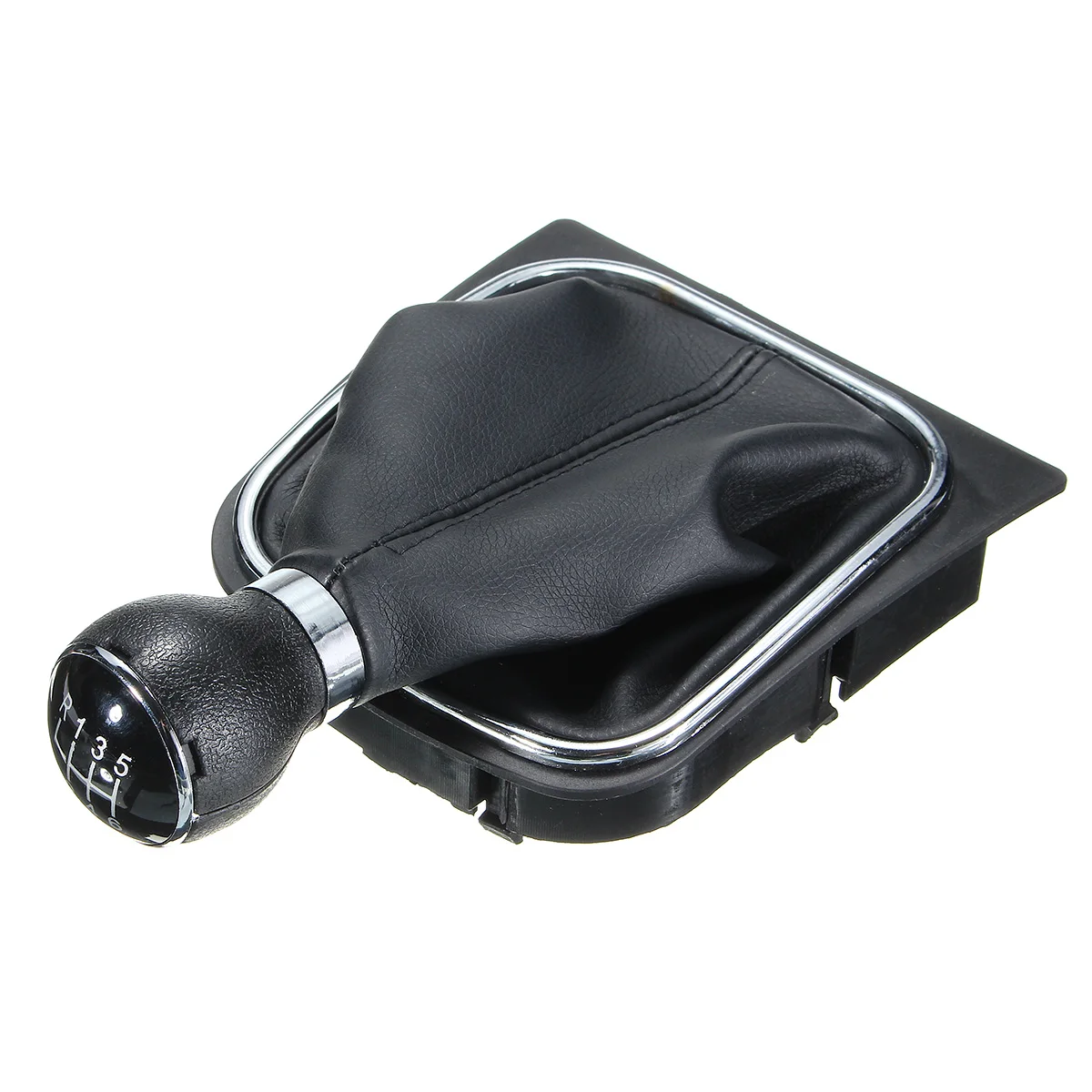 

6 Speed Front Gear Shift Knob Gaiter Gaitor Boot For VW Golf Jetta Rabbit MK5 MK6 Plastic Leather Black