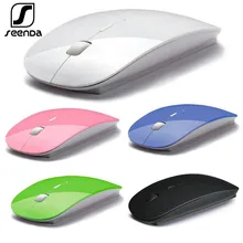 Seenda ультра тонкий 2,4G usb-ресивер беспроводной мыши оптическая беспроводная компьютерная мышь приемник очень тонкая мышь для портативных ПК поощрении