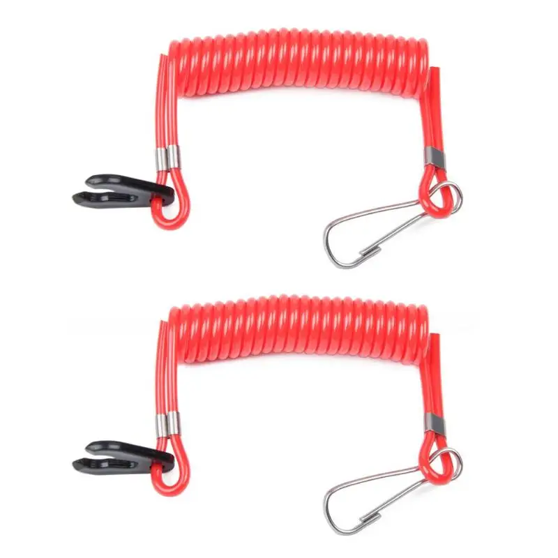 

PE Material Boat Outboard Engine Motor Lanyard Kill Stop Switch Safety Tether for Yamaha 2pcs/ 4pcs